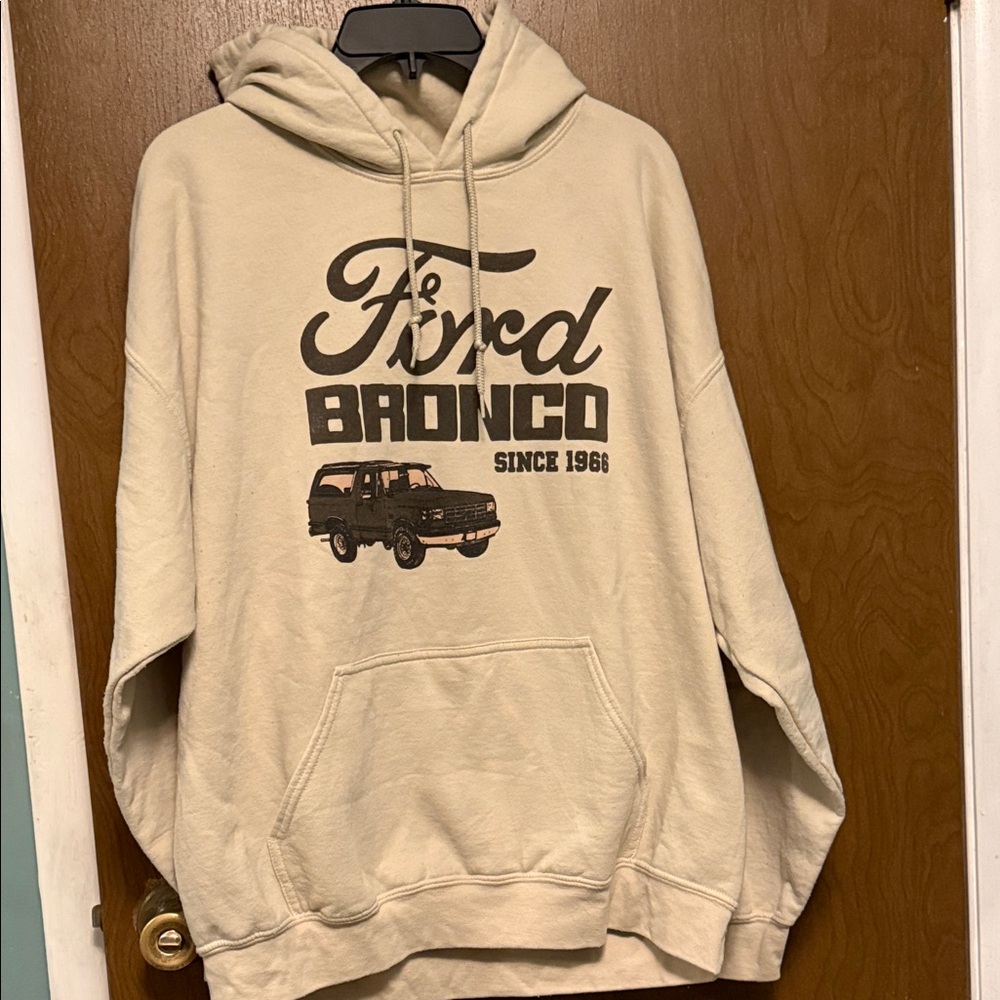 Ford Men's Tan Hoodie Size L